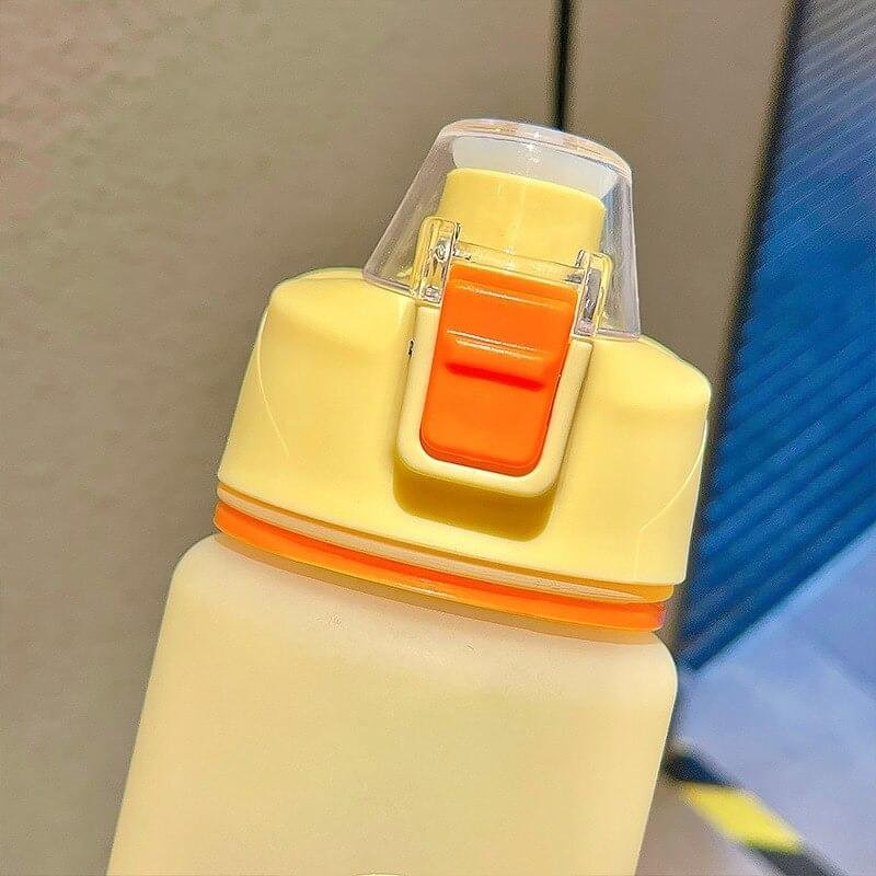 1000ml Water Bottle Matte Rainbow Gradient Plastic Sports Drink Bottle - Image 13