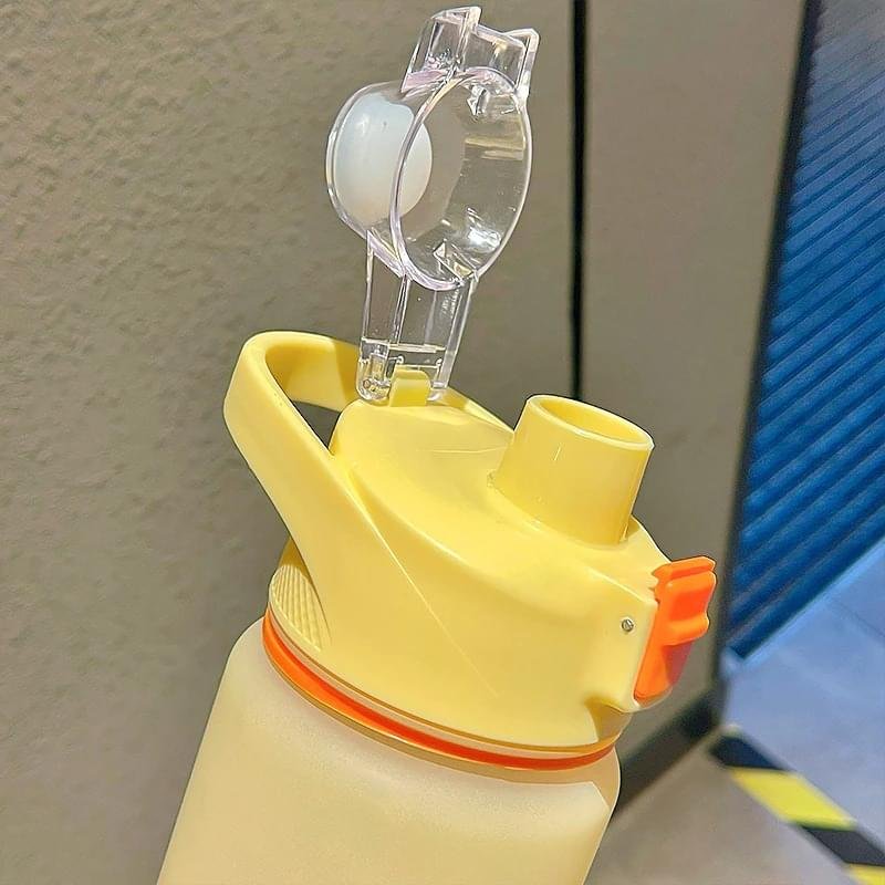 1000ml Water Bottle Matte Rainbow Gradient Plastic Sports Drink Bottle - Image 14