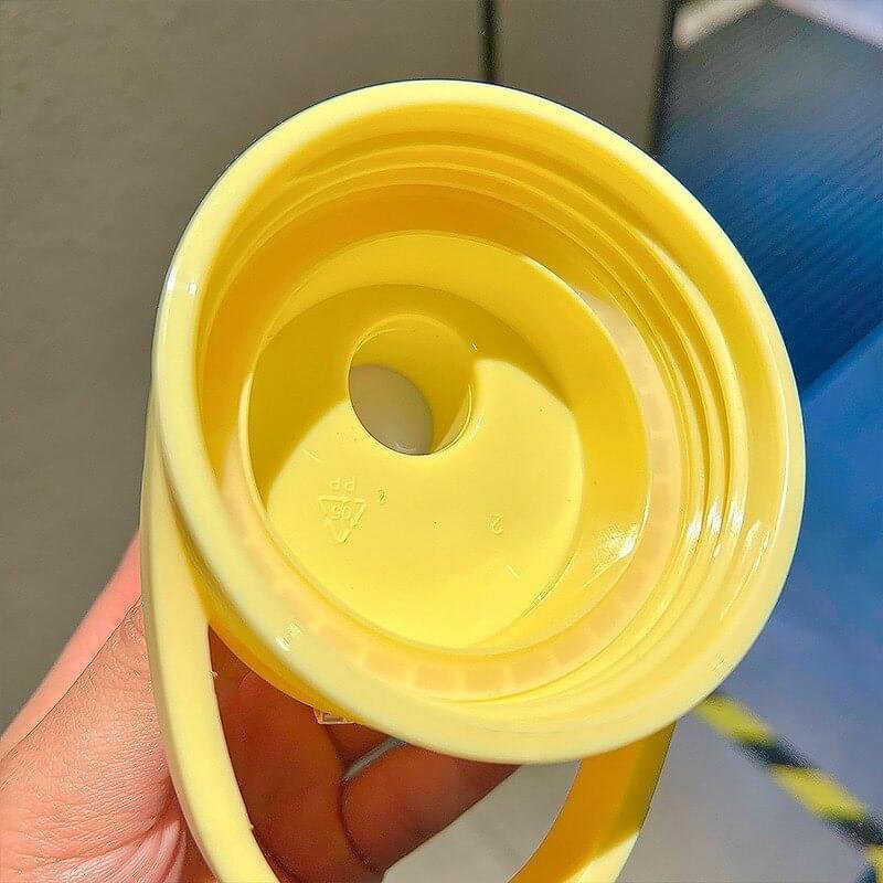 1000ml Water Bottle Matte Rainbow Gradient Plastic Sports Drink Bottle - Image 15