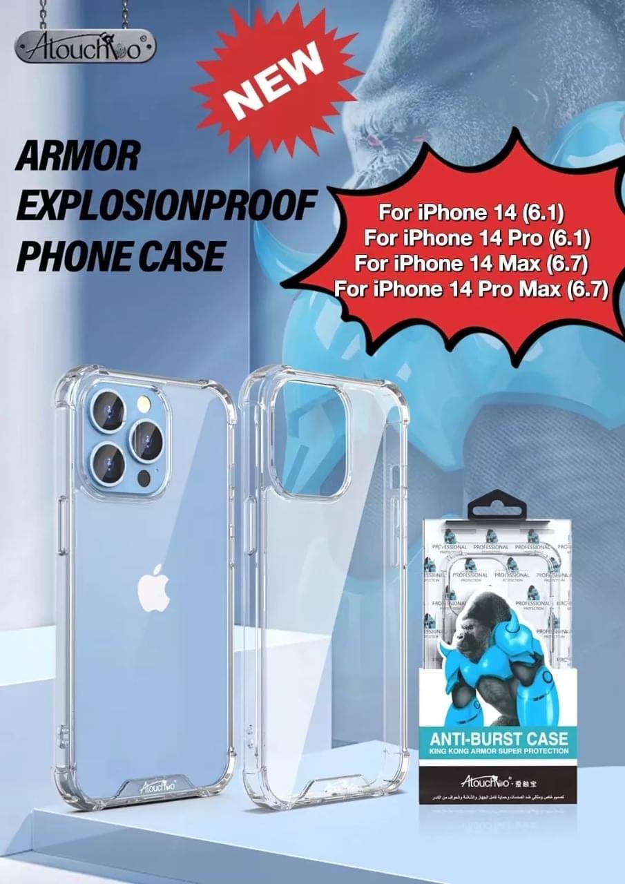 KingKong Armor Anti-burst Transparent Phone Case For iPhone 14 Series - Image 2