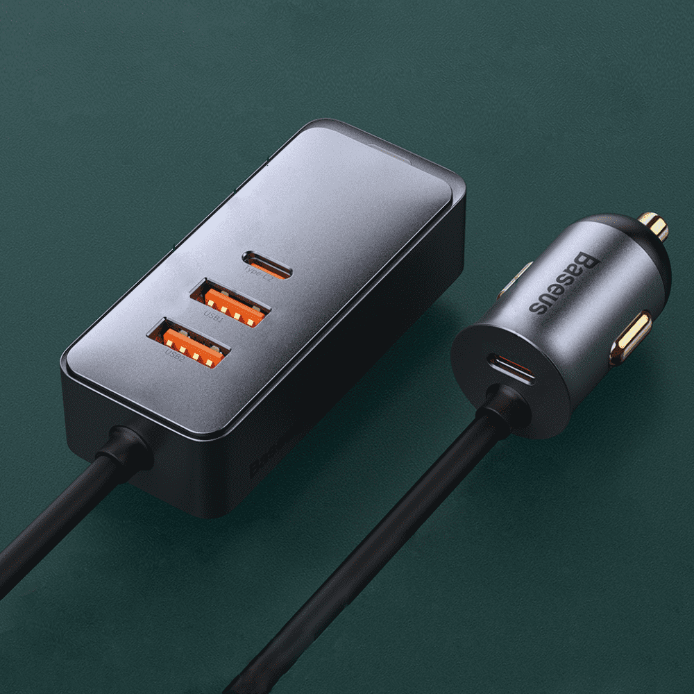 Premium Baseus 120W 4.0 Fast Charging Four Port Car Charger - Image 10