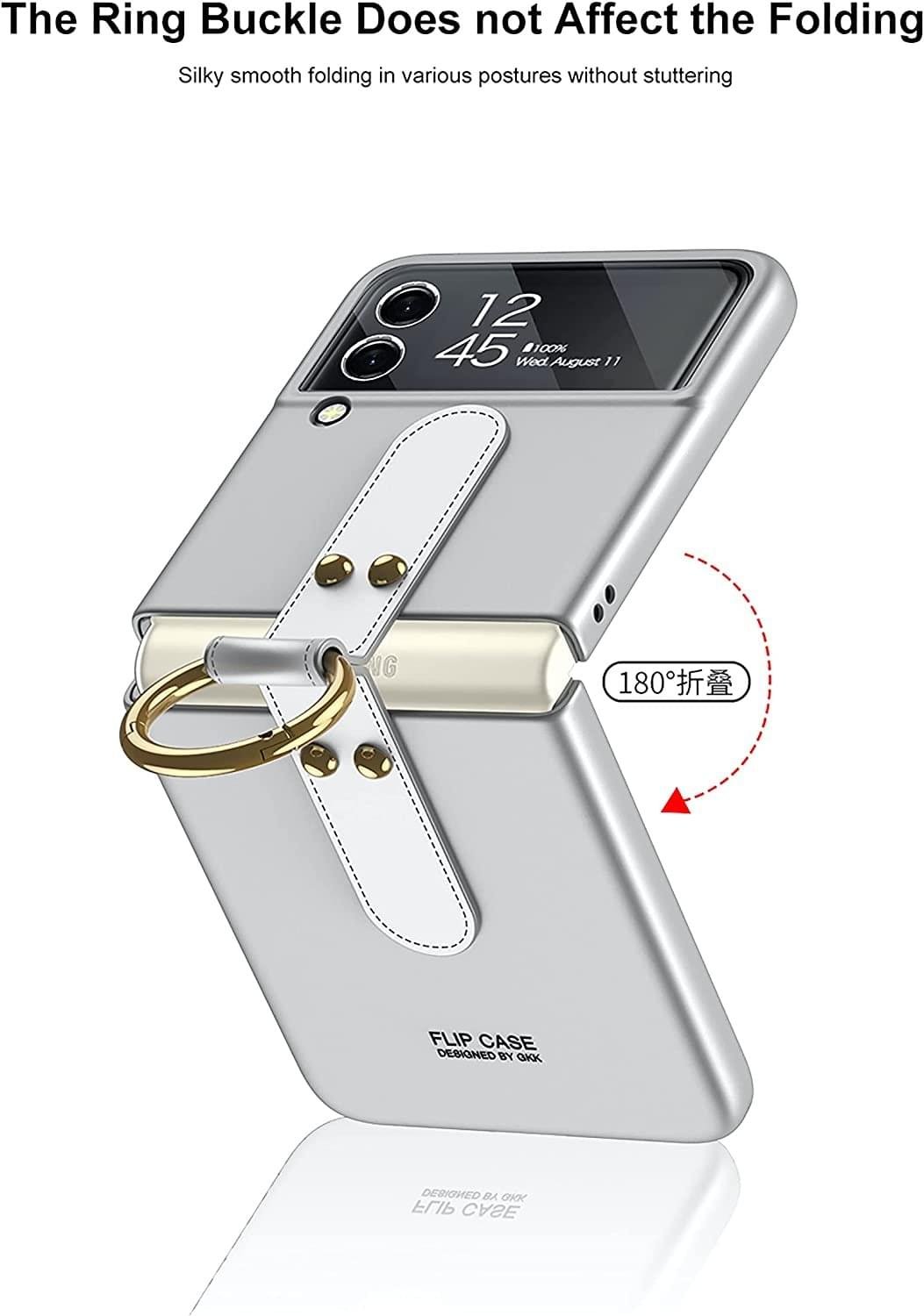 Samsung Galaxy Z Flip3/4 5G Case Ultra Thin Matte PC Protective Cover With Ring - Image 3