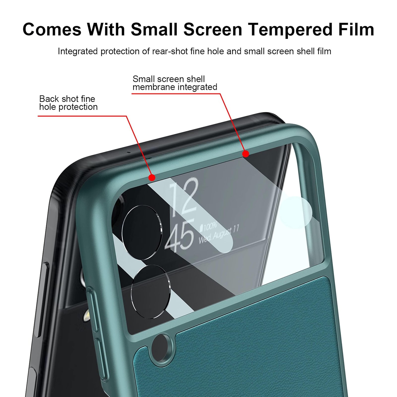 Samsung Galaxy Z Flip3/4 5G Case Ultra Thin Matte PC Protective Cover With Ring - Image 6