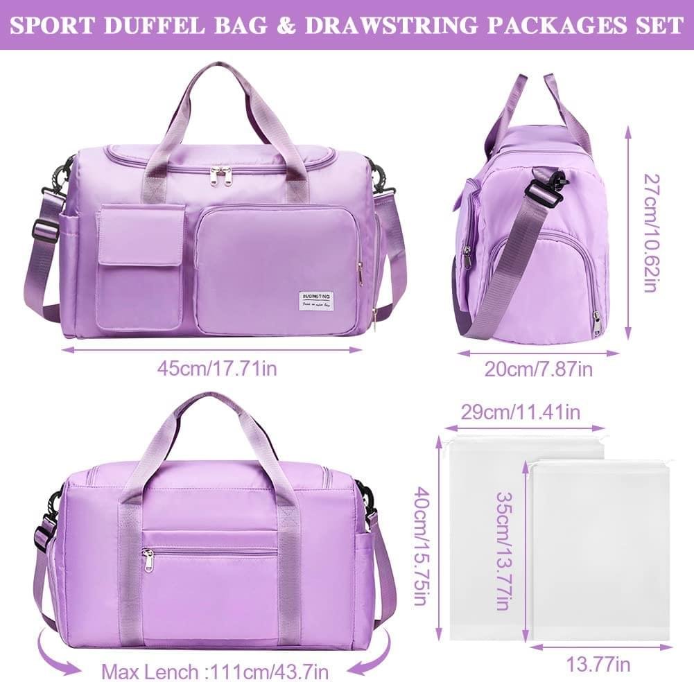 Travel Duffel Bags Sports Bag, purple, Big Capacity - Image 8
