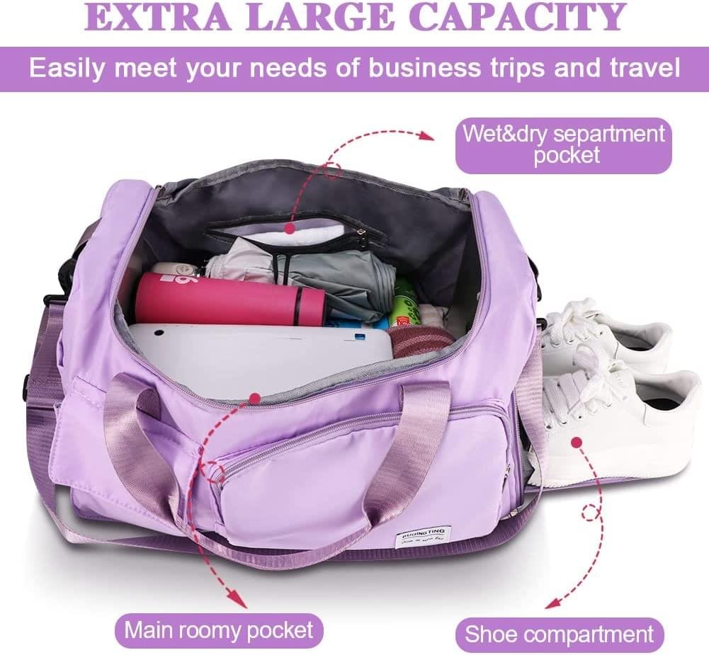 Travel Duffel Bags Sports Bag, purple, Big Capacity - Image 9