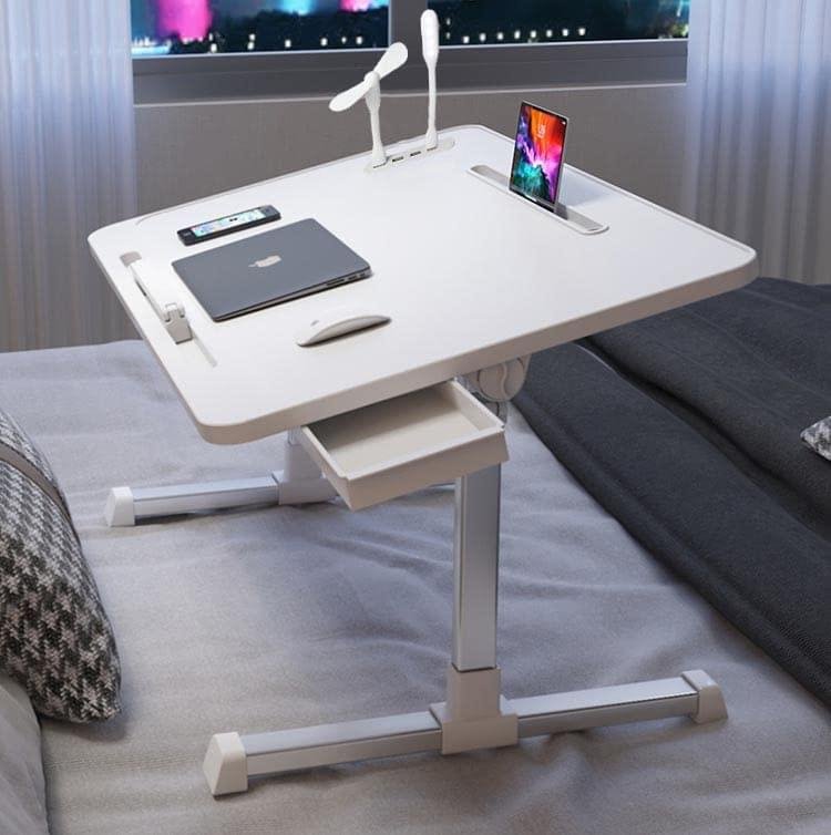 LushTree Laptop Bed Tray Table, Foldable Desk Stand with Adjustable Height & Angle, Drawer, USB Hub - Image 2