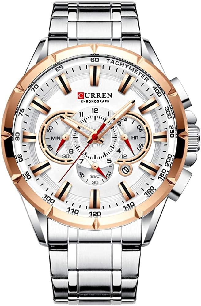 Wrist Watch Men Waterproof Chronograph Military Army Stainless Steel Male Clock Man Sport Watches - Image 4