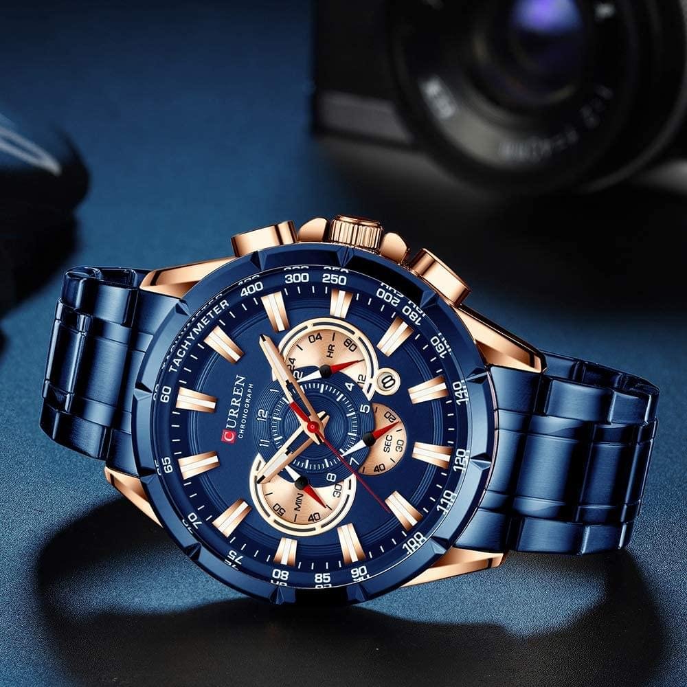 Wrist Watch Men Waterproof Chronograph Military Army Stainless Steel Male Clock Man Sport Watches - Image 17