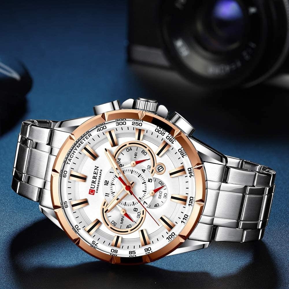Wrist Watch Men Waterproof Chronograph Military Army Stainless Steel Male Clock Man Sport Watches - Image 8