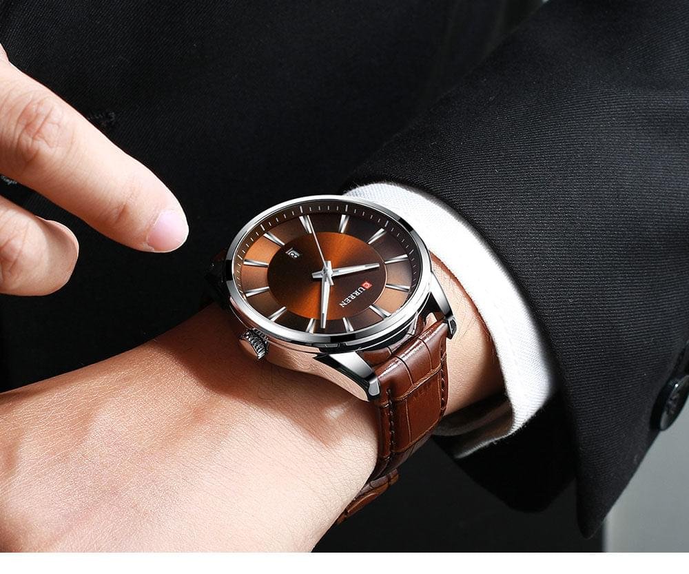 CURREN Quartz Watches for Men Leather Strap Male Wristwatches - Image 6