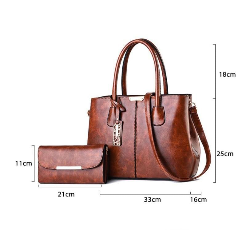 Cocifer Fashion Designer 2-in-1 Premium Quality Tote Ladies Handbag Set - Image 7