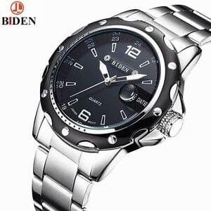 Men Watch Fashion Casual Business Waterproof Quartz Calendar Stainless Steel Strap Watches - Image 4