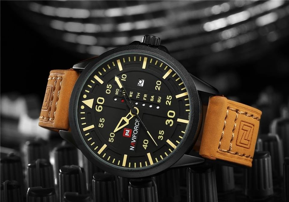 NAVIFORCE Waterproof Military Sport Quartz Men's Watches With Leather Strap - Image 11