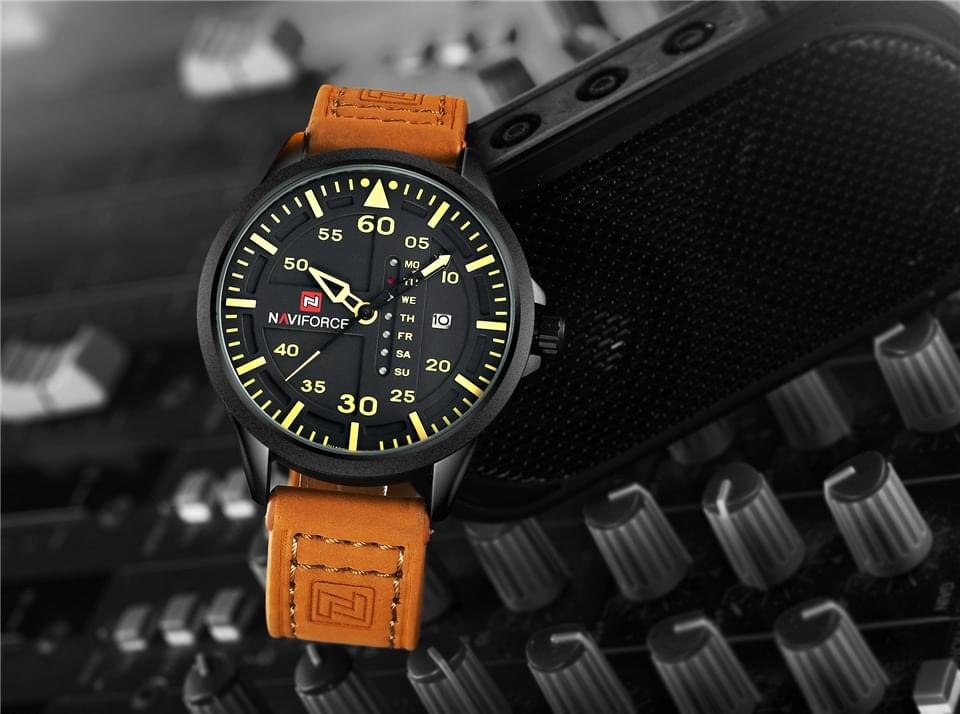 NAVIFORCE Waterproof Military Sport Quartz Men's Watches With Leather Strap - Image 15