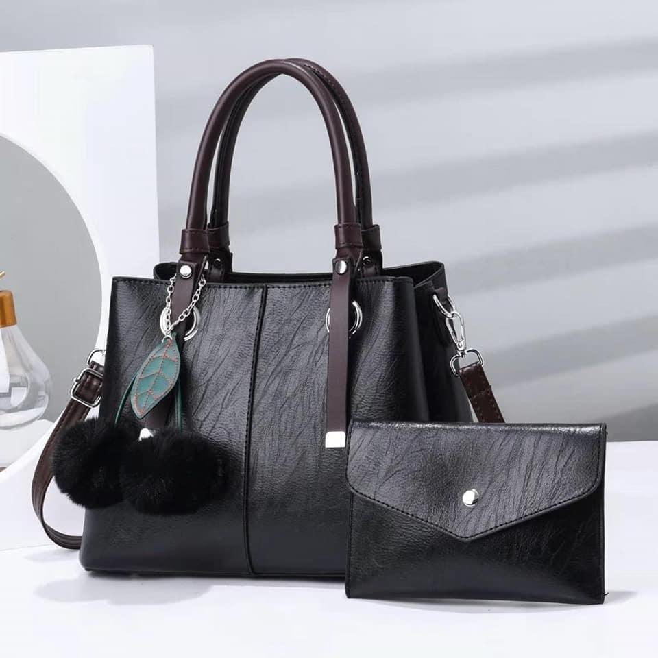 C&X Designer Classic 2 in 1 Leather design women fashion bag - Image 7