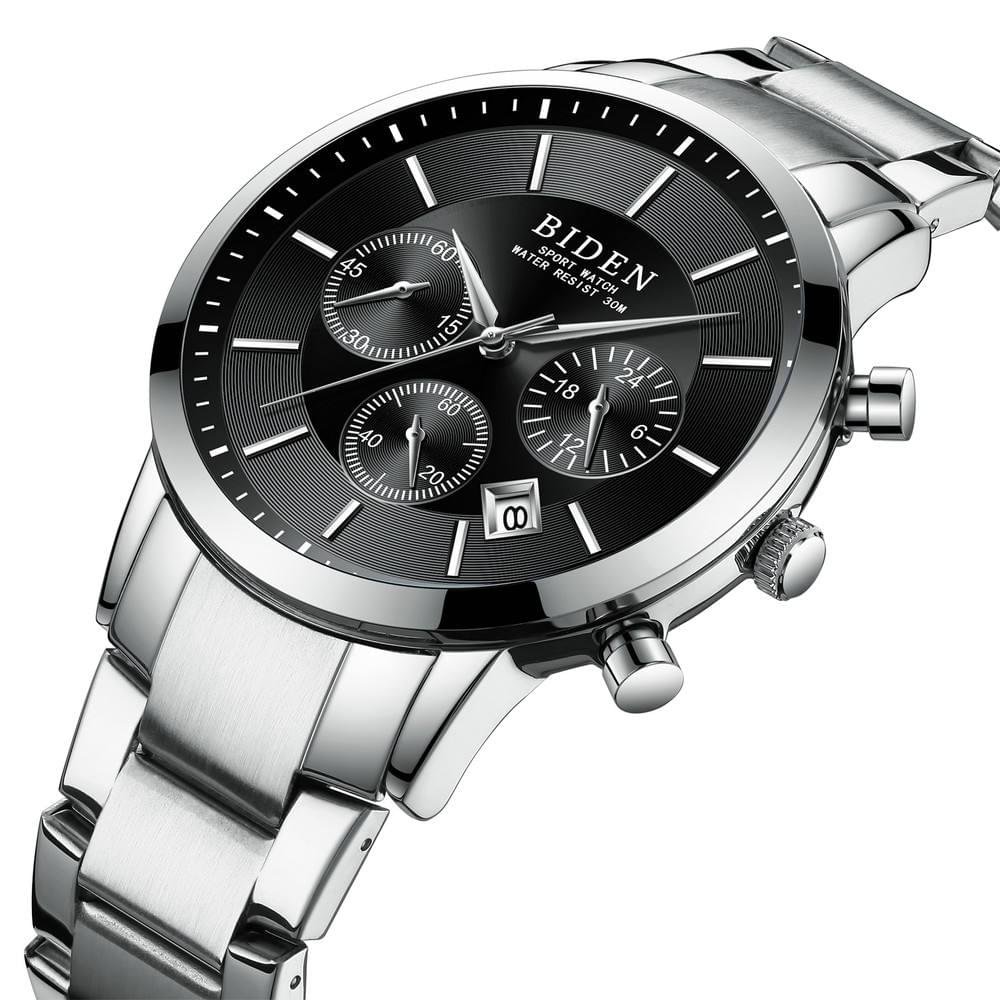 Men Watch Business Luxury Fashion Style Multifunction Waterproof Quartz Stainless Steel Watches - Image 7