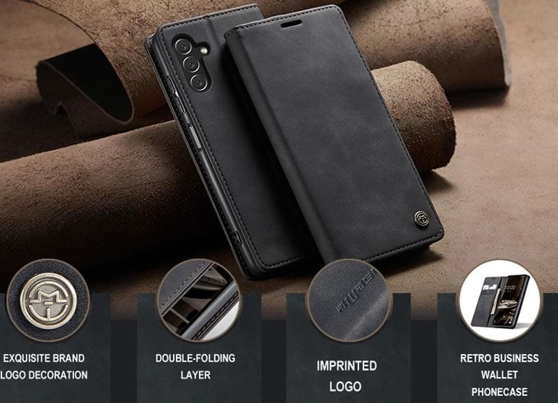 Samsung galaxy A03/A04 series CaseMe Leather Flip Cover - Image 5