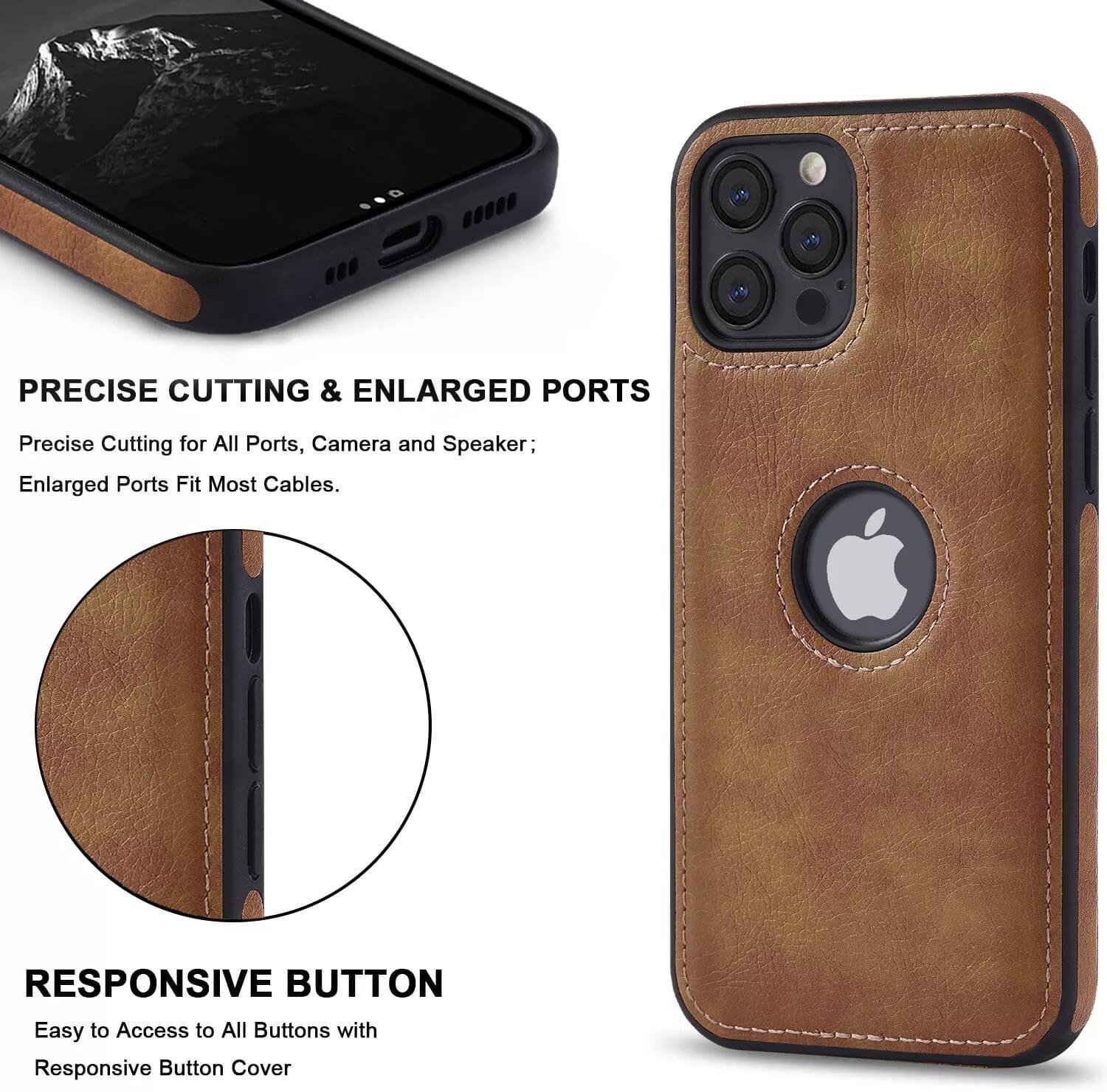 PU Leather Shockproof Business Style Mobile Phone Case for iPhone 14 Series - Image 6