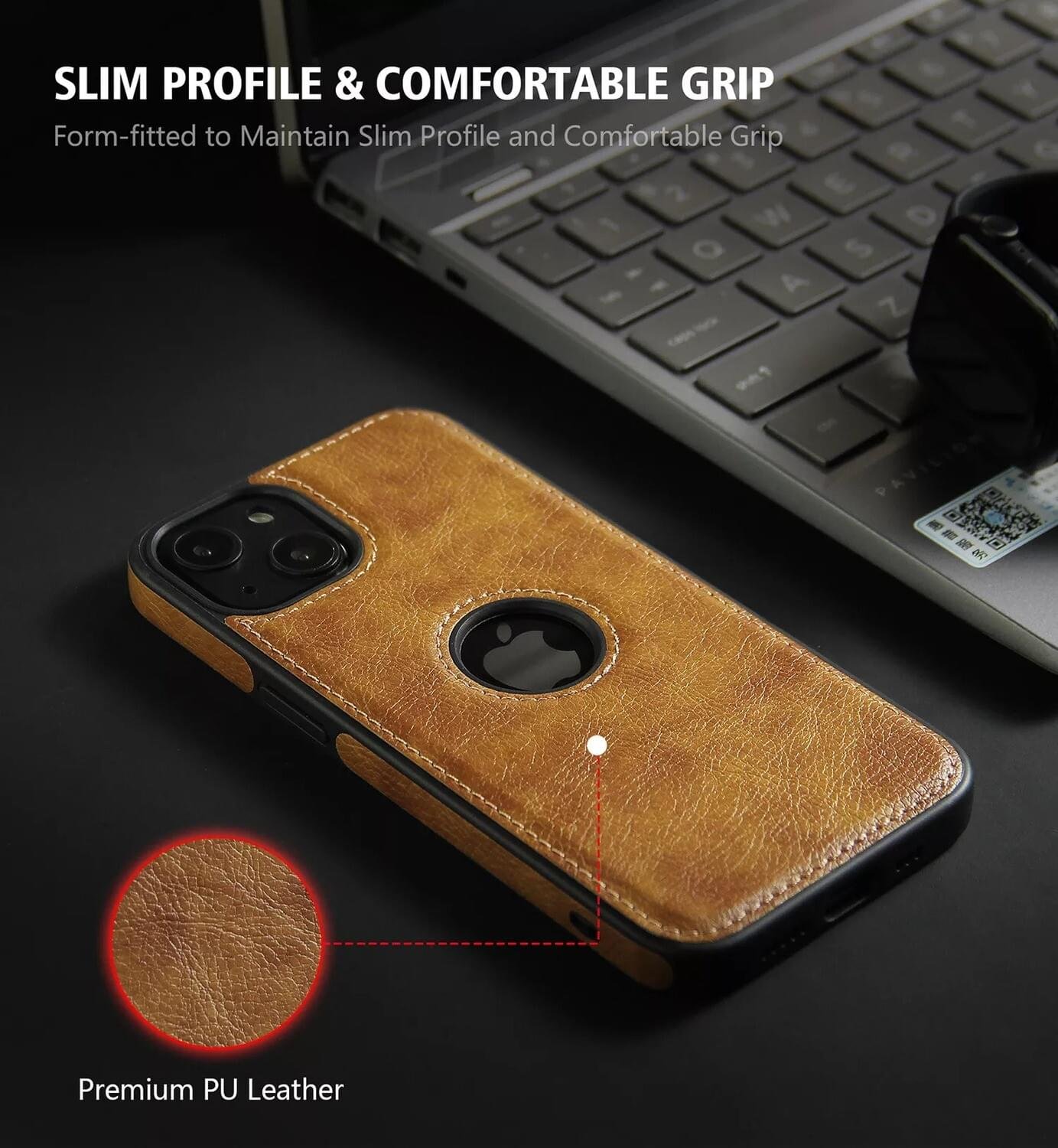 PU Leather Shockproof Business Style Mobile Phone Case for iPhone 14 Series - Image 9