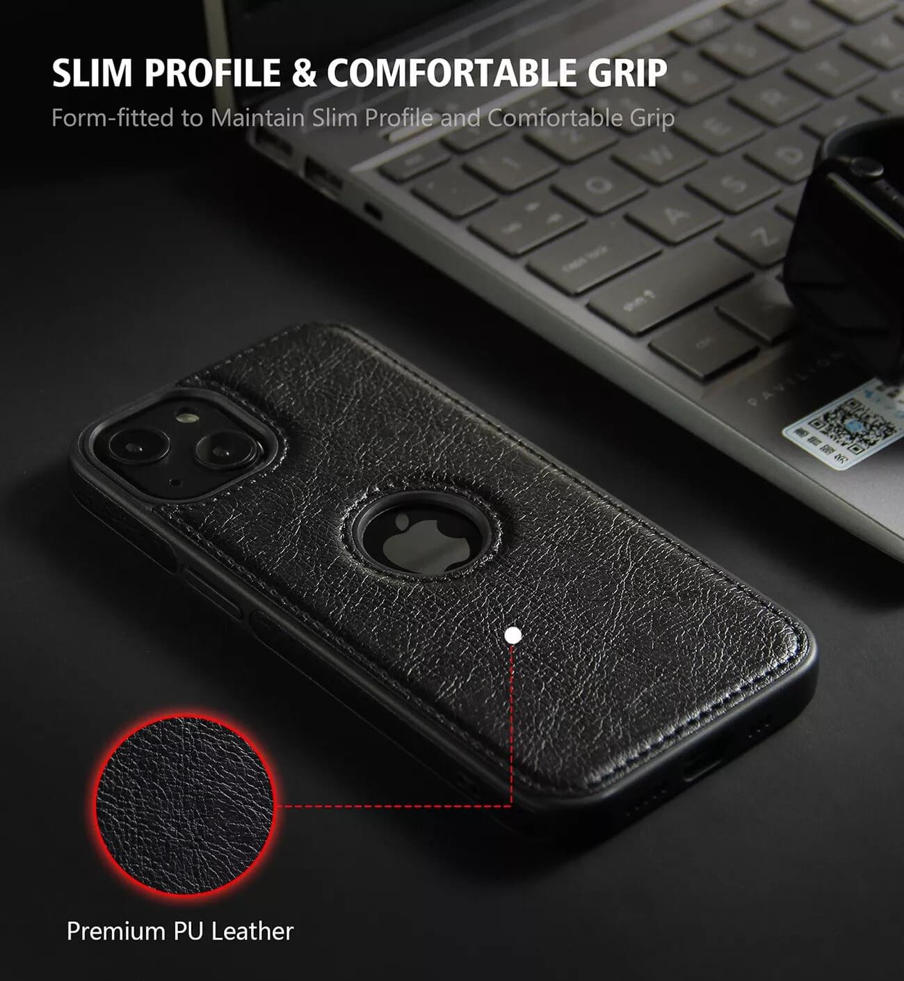 PU Leather Shockproof Business Style Mobile Phone Case for iPhone 14 Series - Image 8