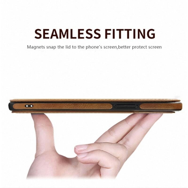 Business Style Premium RFID Blocking PU Leather Magnetic Wallet Flip Case for iPhone 13 Pro Max - Image 4