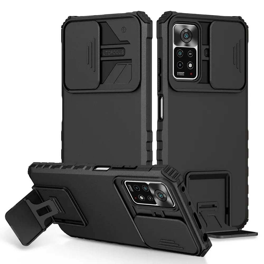 Redmi Note 11/11s Slide  Lens 360 Protective Armored Bumper Case - Image 2