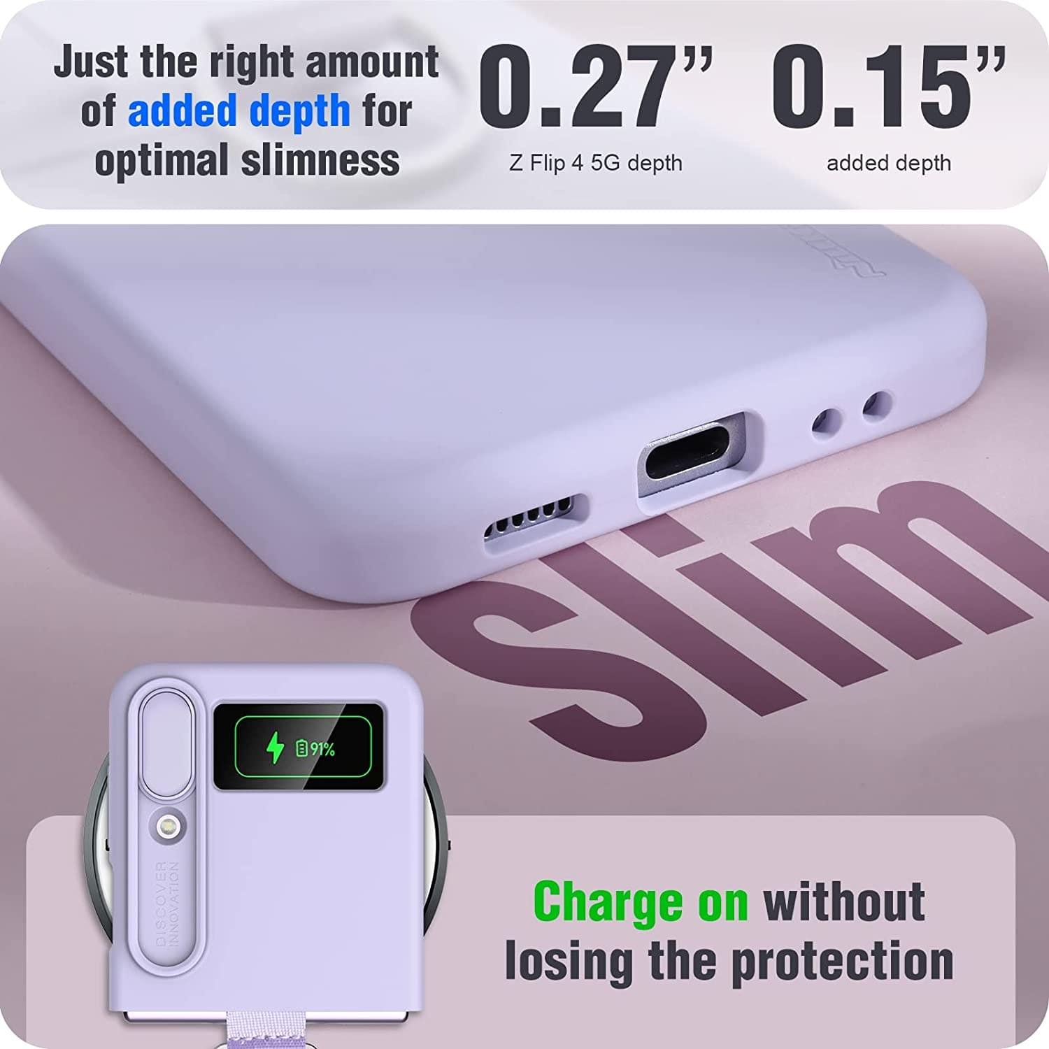 Nillkin Ring Slide Camera Lens Silicone Protective Case for Samsung Galaxy Z Flip 3/4/5 5G Series - Image 6