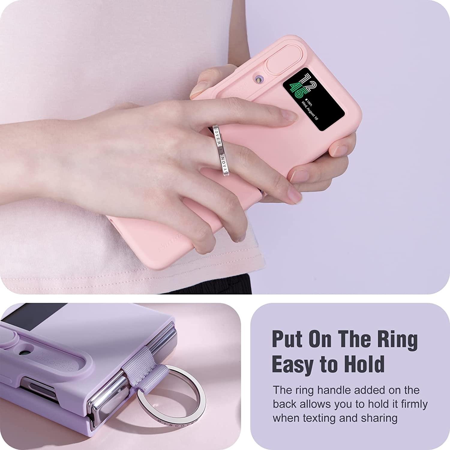 Nillkin Ring Slide Camera Lens Silicone Protective Case for Samsung Galaxy Z Flip 3/4/5 5G Series - Image 7