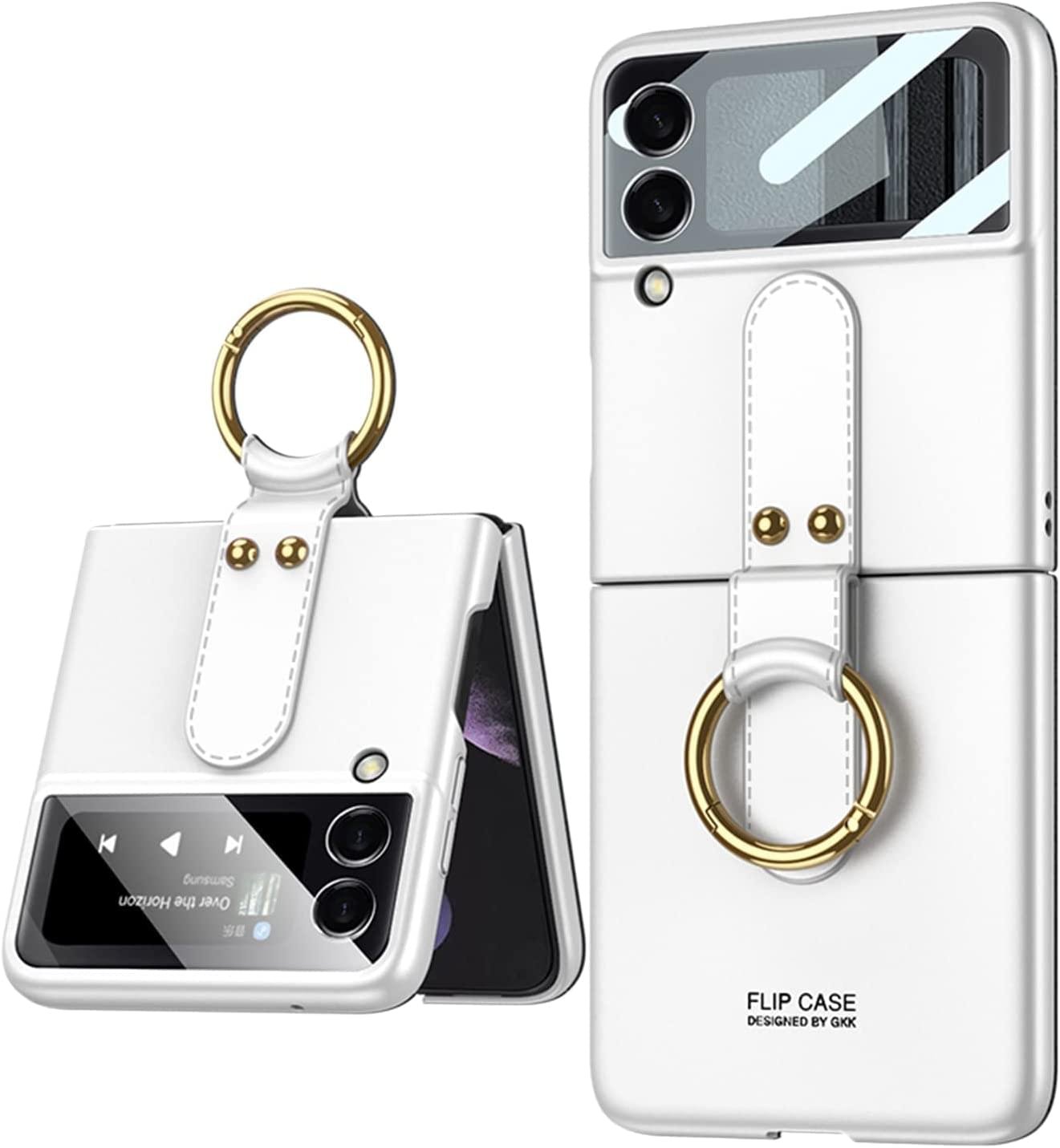 Samsung Galaxy Z Flip3/4 5G Case Ultra Thin Matte PC Protective Cover With Ring - Image 17