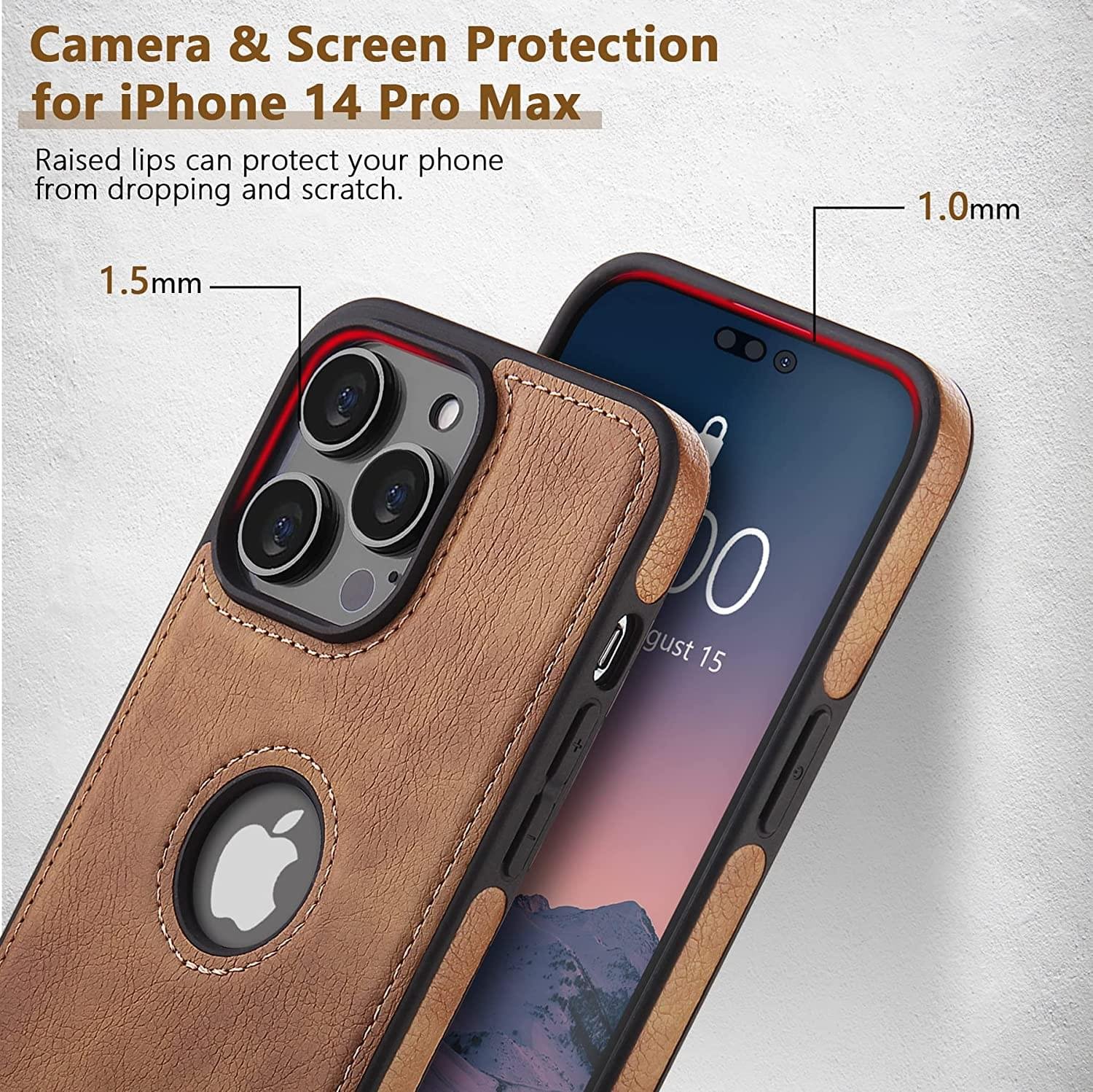 iPhone 13/14 Series PU Leather Shockproof Business Style Mobile Phone Case - Image 9
