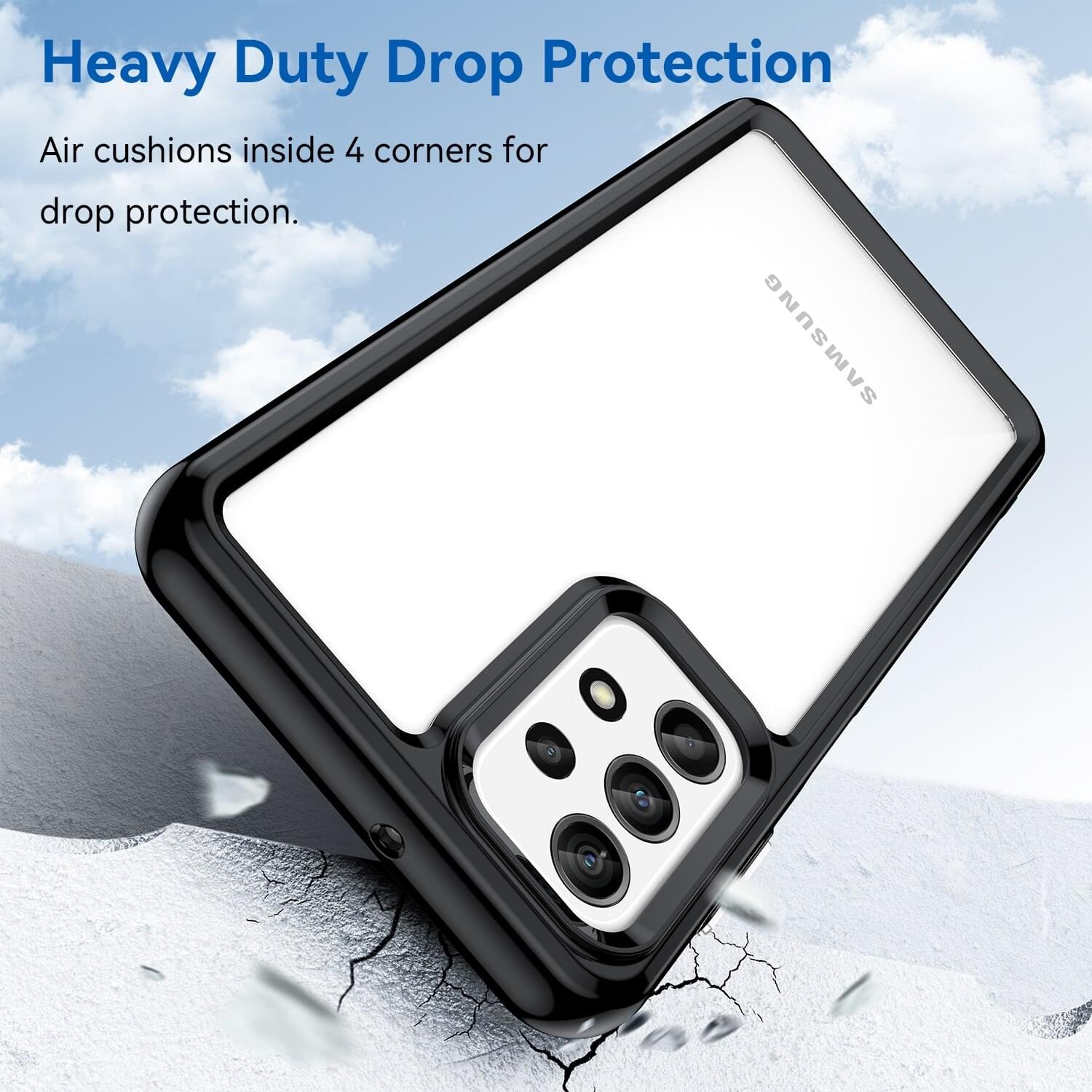 CellTime Shockproof Candy Clear Cover for Galaxy A73 5G - Image 3