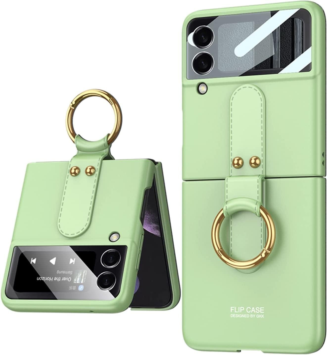 Samsung Galaxy Z Flip3/4 5G Case Ultra Thin Matte PC Protective Cover With Ring - Image 13