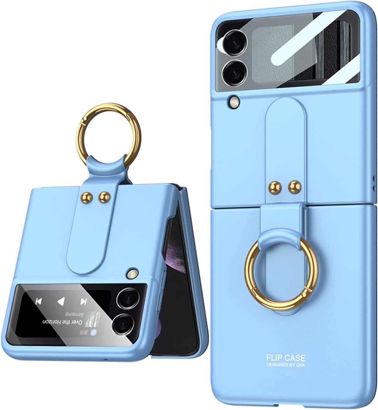 Samsung Galaxy Z Flip3/4 5G Case Ultra Thin Matte PC Protective Cover With Ring - Image 11