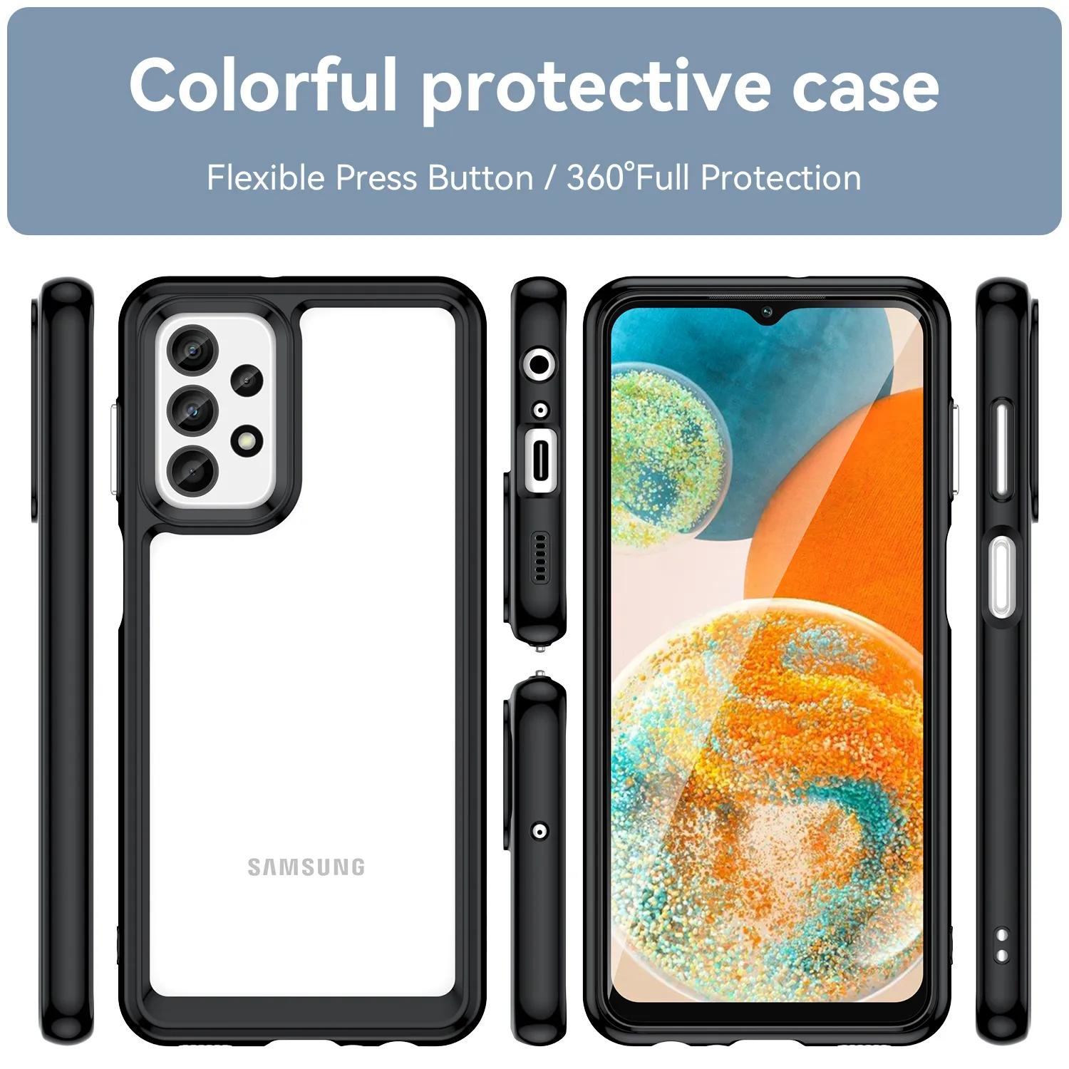 CellTime Shockproof Candy Clear Cover for Galaxy A73 5G - Image 4