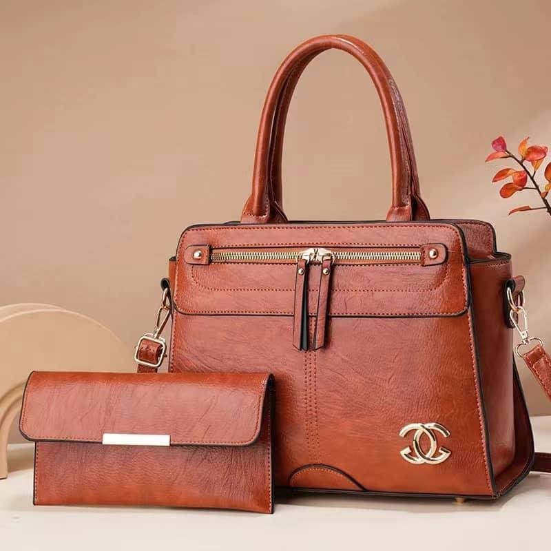 Timeless Elegance 2 in 1 Premium PU Leather Classic Fashion Handbag