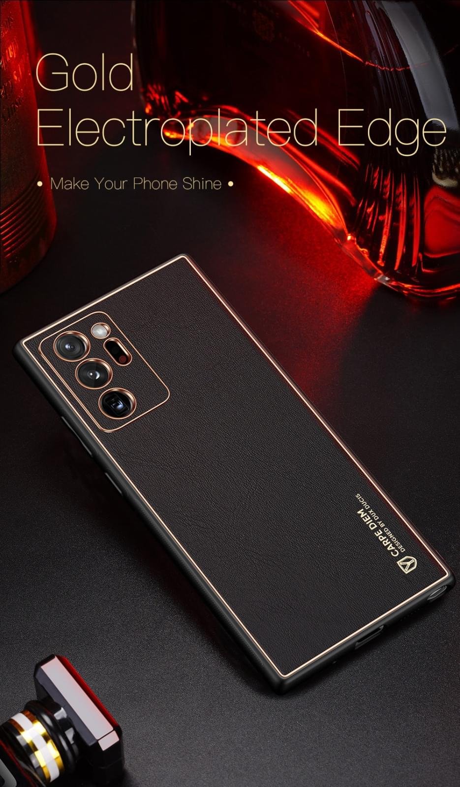 Samsung Note 10+ Dux Ducis Yolo Leather Electroplated Case - Image 10