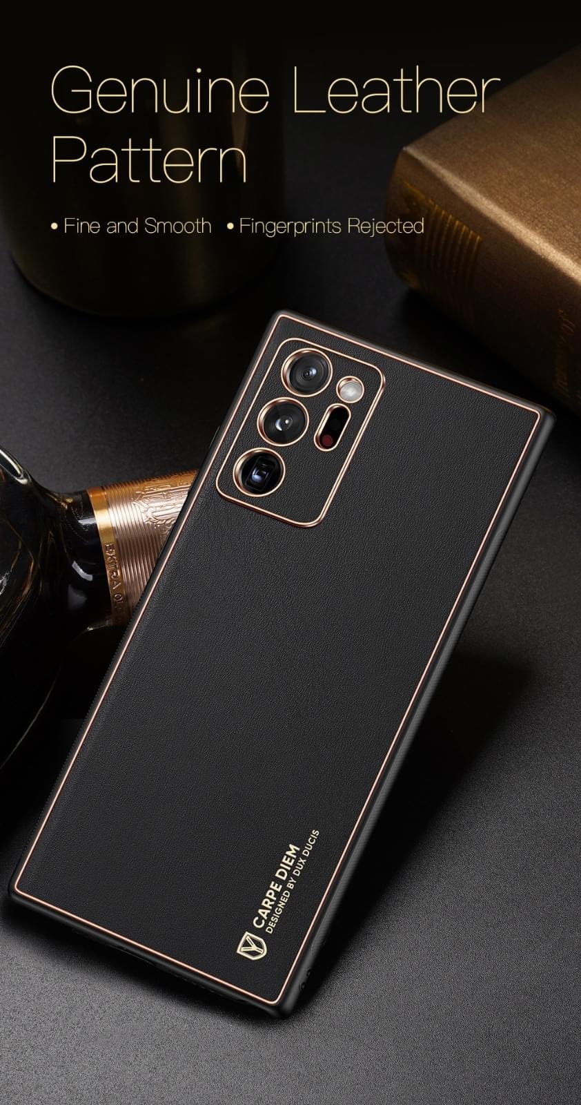 Samsung Note 10+ Dux Ducis Yolo Leather Electroplated Case - Image 9