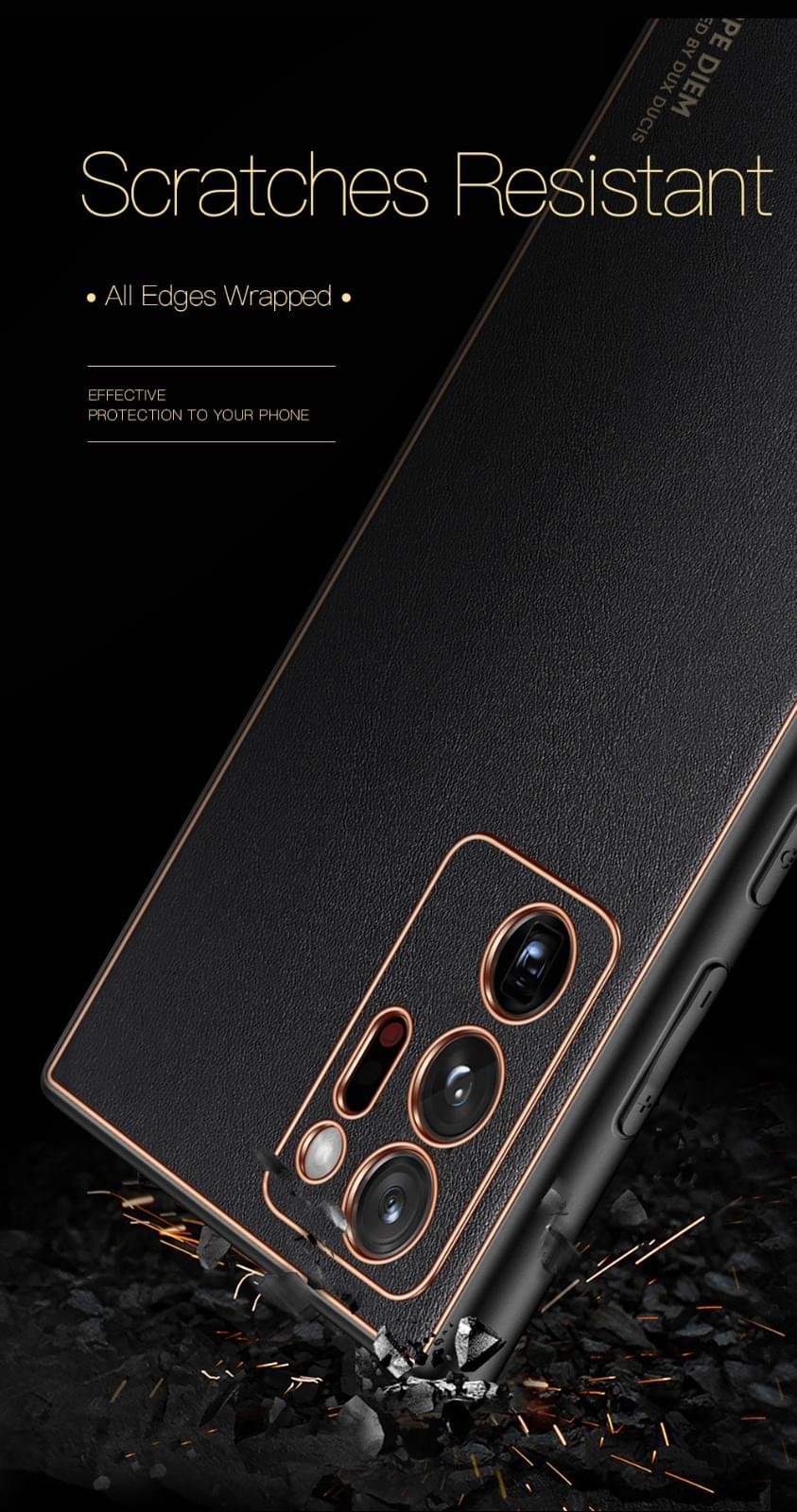 Samsung Note 10+ Dux Ducis Yolo Leather Electroplated Case - Image 4