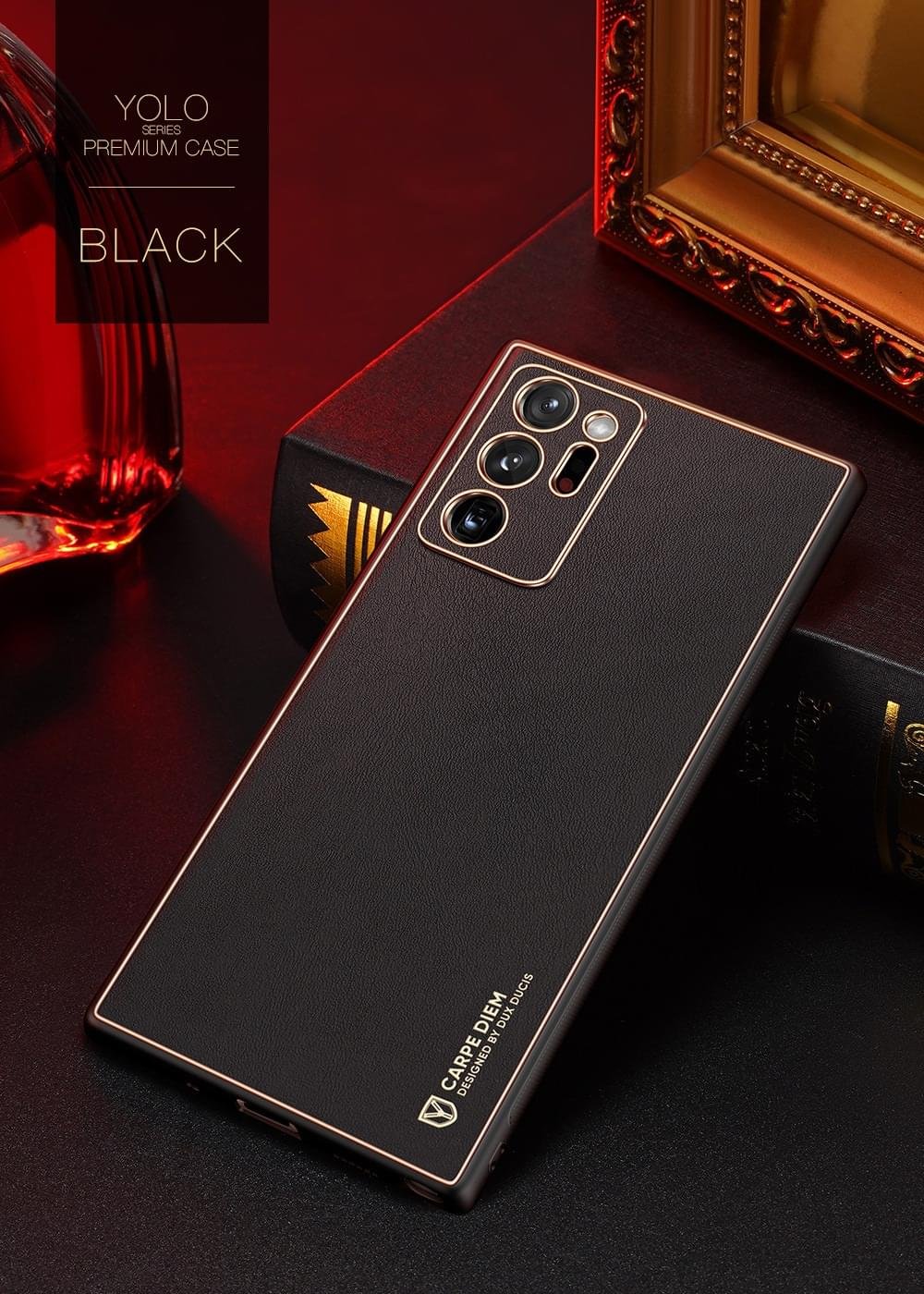 Samsung Note 10+ Dux Ducis Yolo Leather Electroplated Case - Image 11