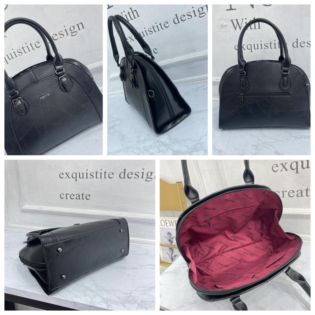 Keira Mila 3-in-1 Faux Leather Ladies Fashion Handbag Set - Image 15