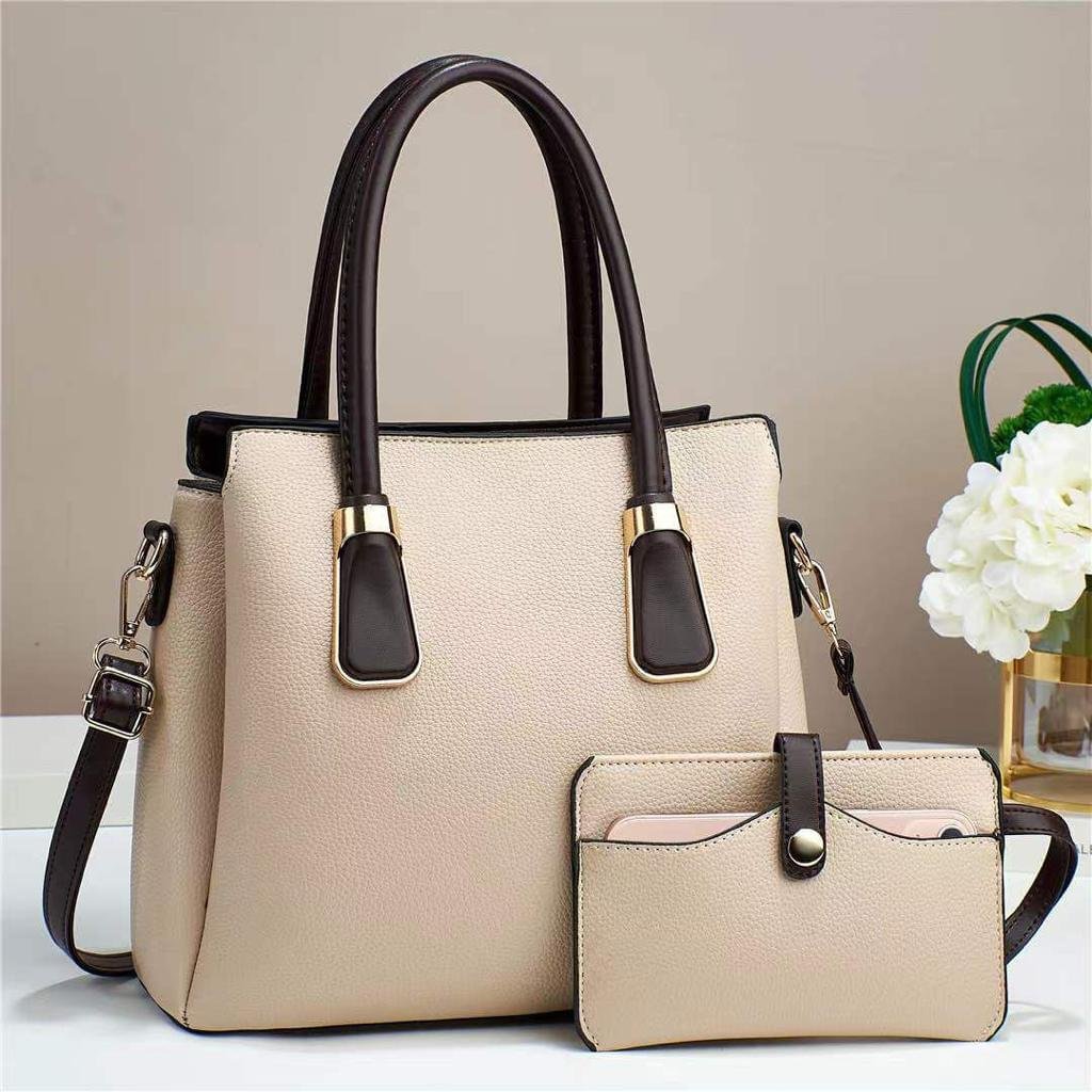 Versatile City Fashion 2-in-1 Leather Ladies Handbag - Image 7