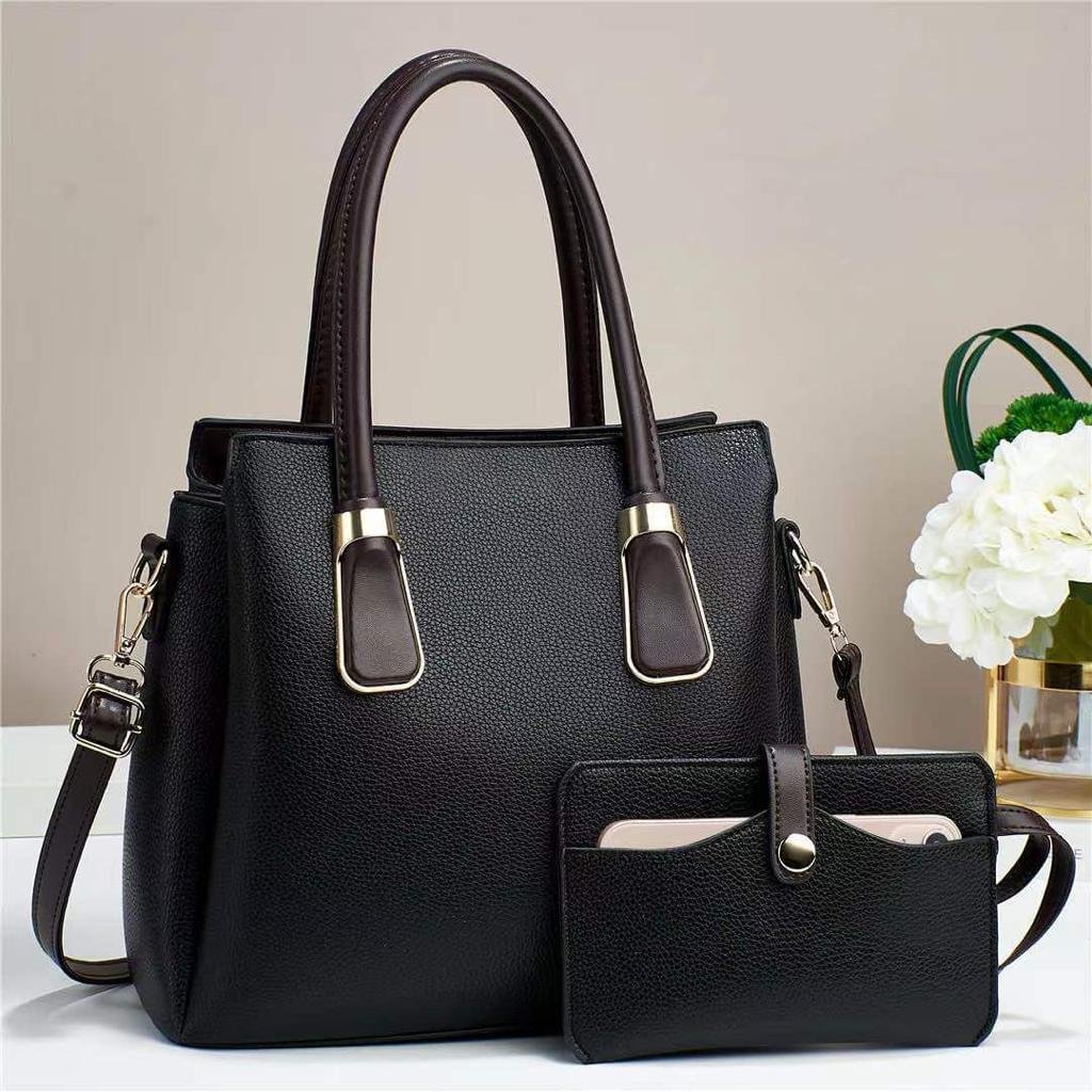 Versatile City Fashion 2-in-1 Leather Ladies Handbag - Image 10