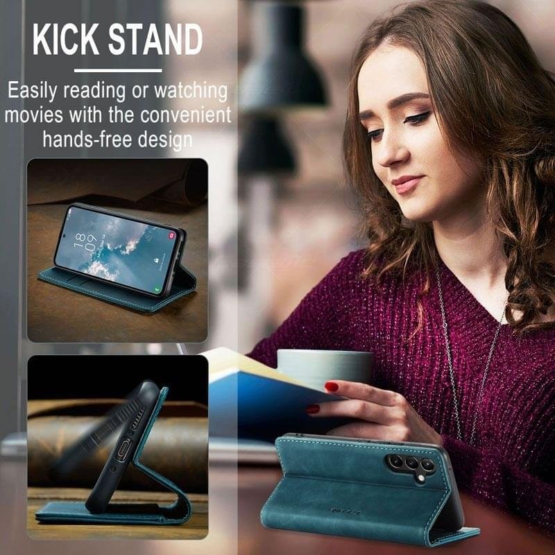 Samsung Galaxy A14/A24 4G CaseMe Leather Flip Cover with Wallet Slots - Image 8