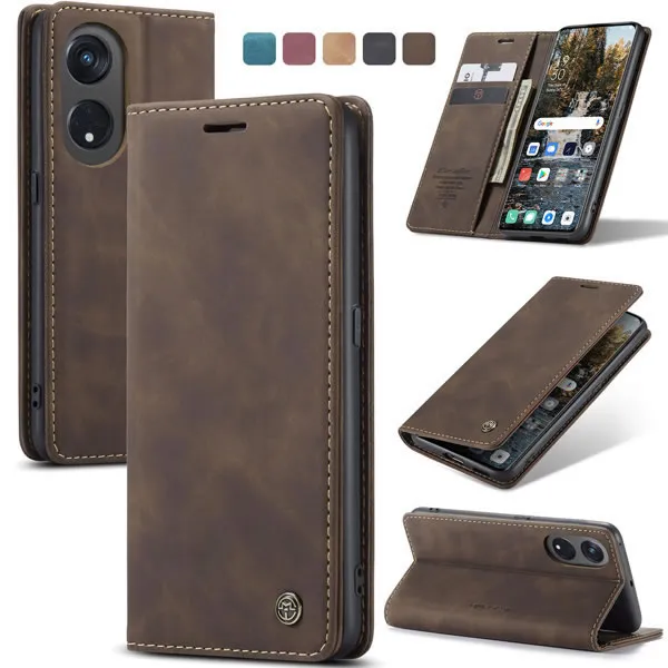 Oppo Reno 8T Series CaseMe Leather Flip Cover with Wallet Slots