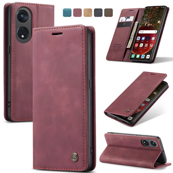 Oppo Reno 8T Series CaseMe Leather Flip Cover with Wallet Slots - Image 4