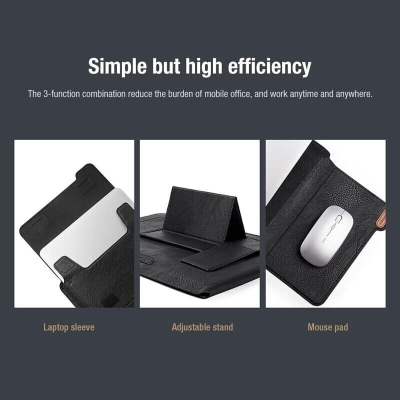 Nillkin OEM 3 in 1 Multifunctional Versatile Laptop Sleeve 14" 16" Laptop Stand Adjustable, Computer Shock Resistant Bag with Mouse Pad - Image 12