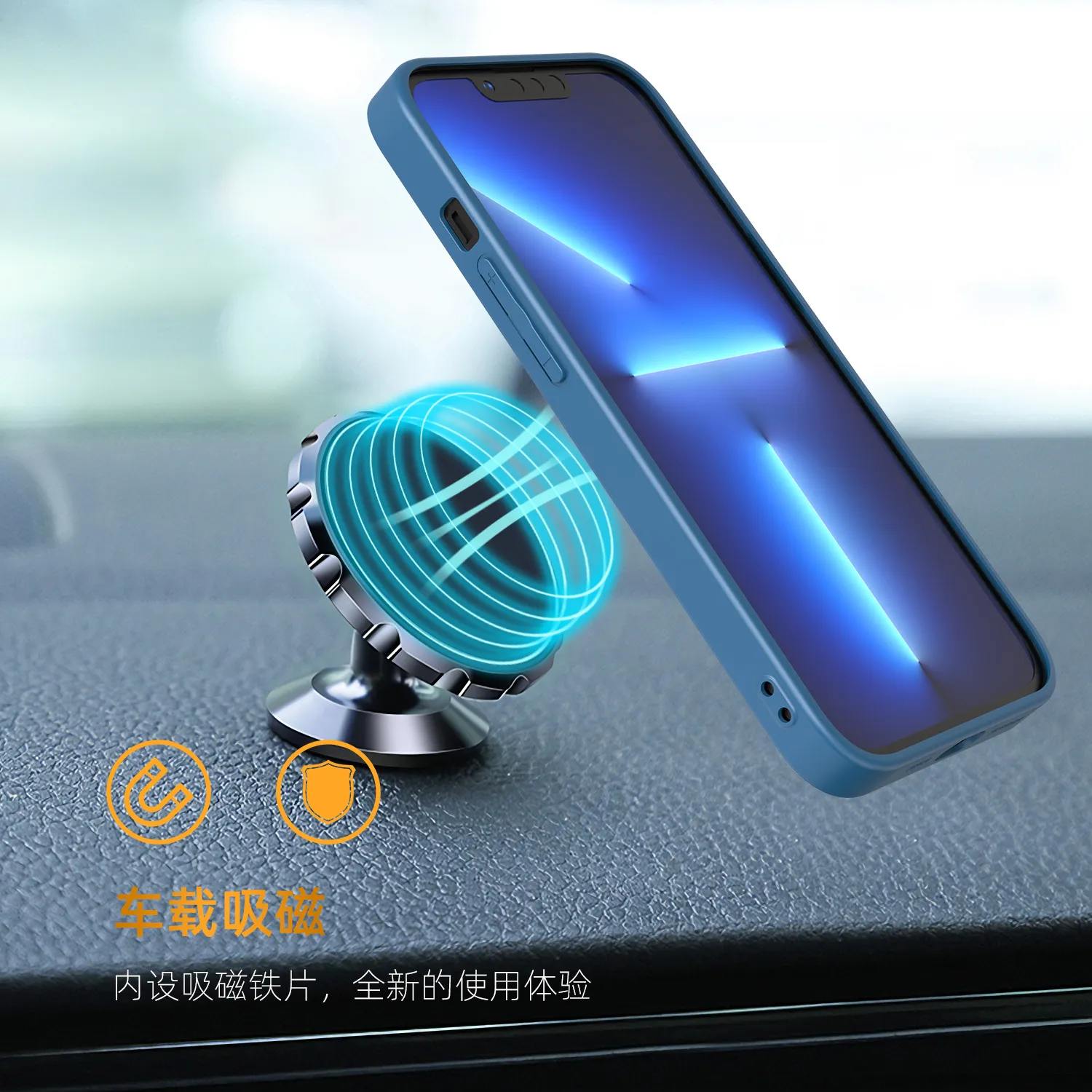 Premium Luxury Leather Case Magnetic Car Mount Holder Wrist Strap Case Kickstand Cover for iPhone Series - Image 6