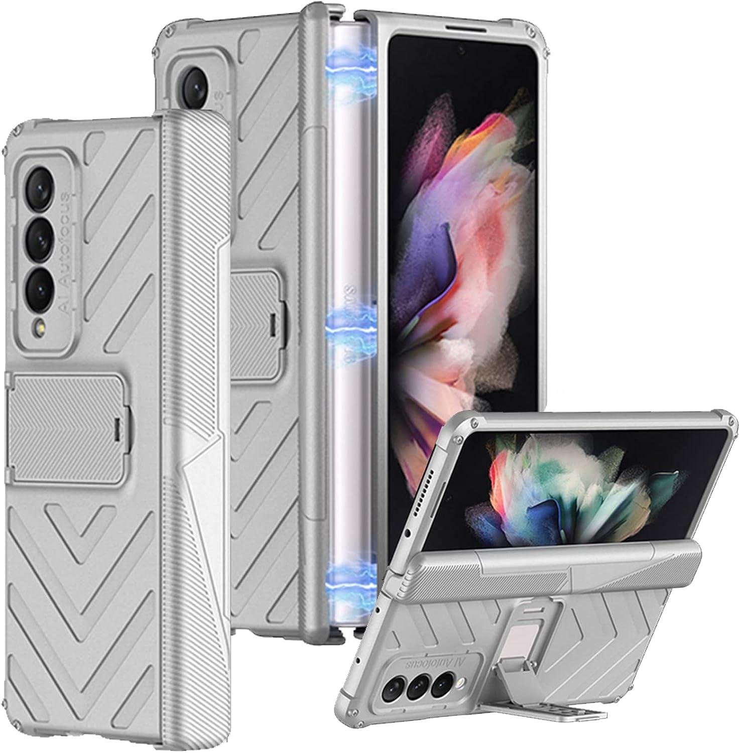 Samsung Galaxy Z Fold 3/4 Case with Stand Adjustable Stand, Magnetic Hinge Cover, Upgrade Drop Shock Resistant Folding Case - Image 11