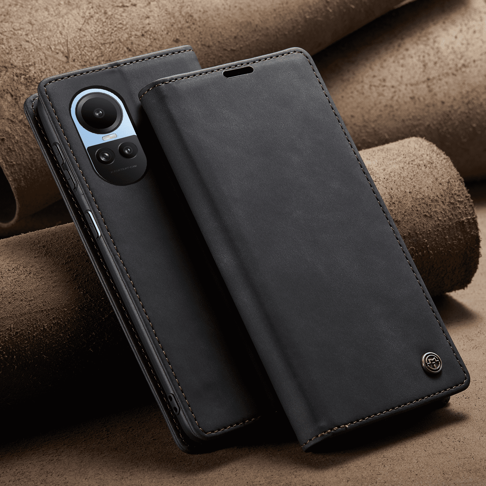 Oppo Reno 10 5G Series Premium Quality CaseMe Leather Flip Cover - Image 22