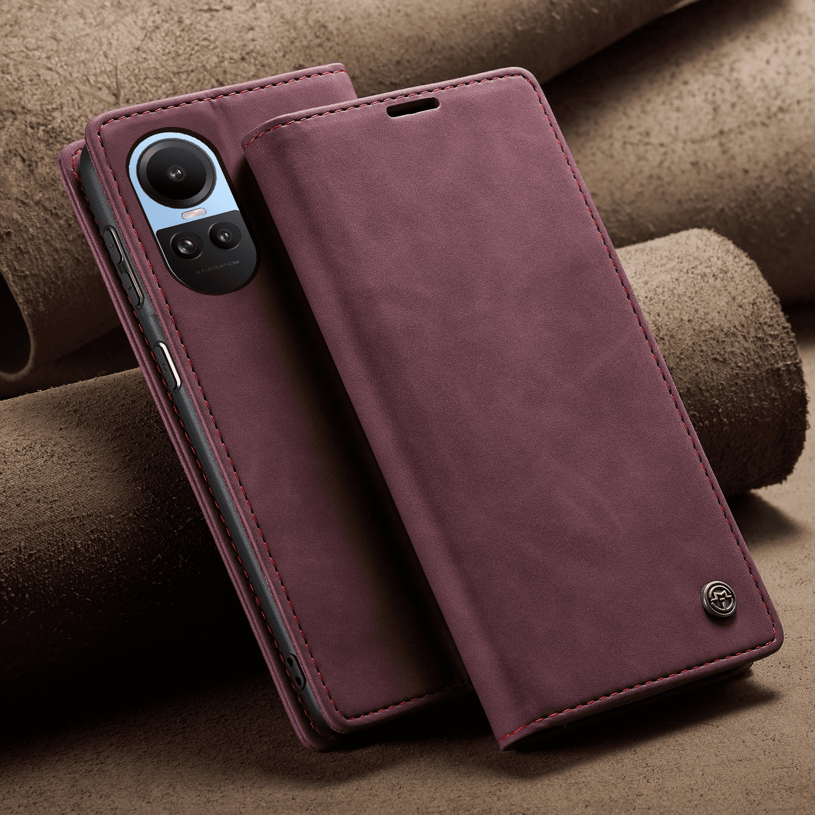 Oppo Reno 10 5G Series Premium Quality CaseMe Leather Flip Cover - Image 16